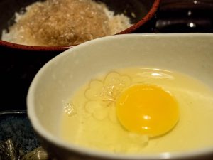 和食と豚みそ丼ちんばた卵かけご飯