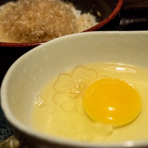 和食と豚みそ丼ちんばた卵かけご飯